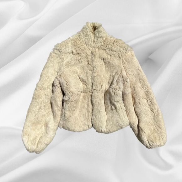 Vintage Cream Genuine Fur Coat - Picture 1 of 5